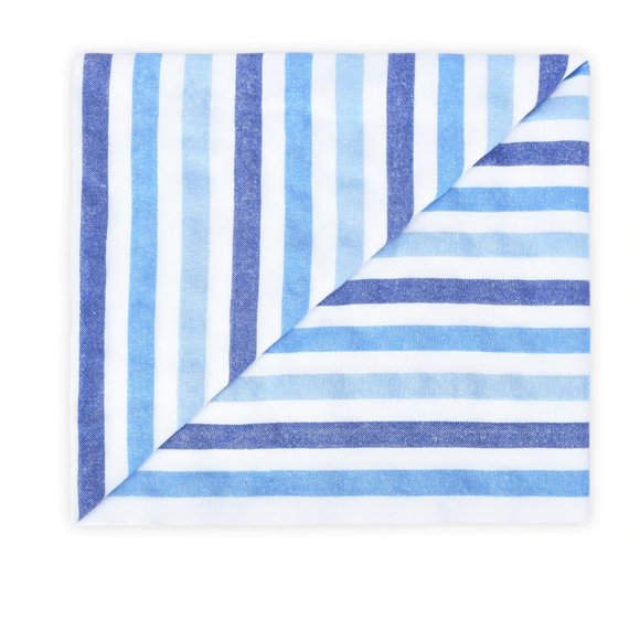 Las Bayadas Blue Striped Beach Towel Blanket La Esther NWT - Picture 7 of 7